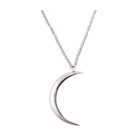 Silver Crescent Moon Necklace - Blue Moon Goddess