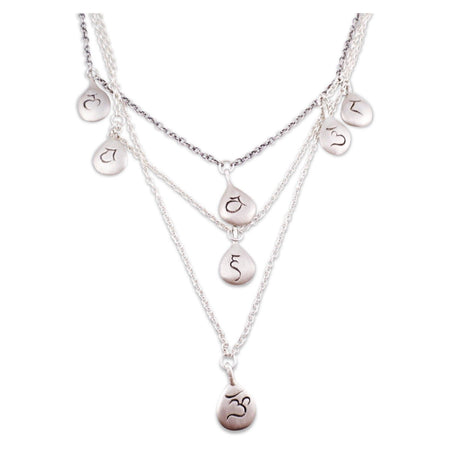 Silver Heart Chakra Necklace -  “ I love”