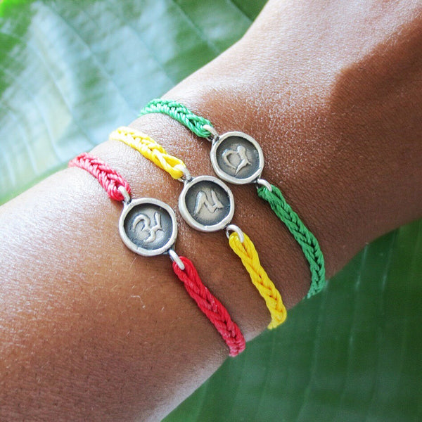 One Love Chakra Stack - Root, Solar, Heart Chakra bracelet