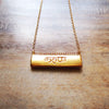 Trunk Show - Gold Compassion Tablet necklace