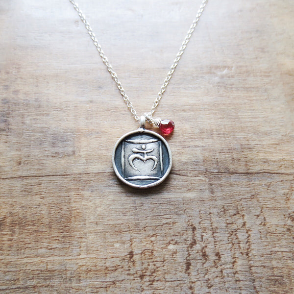 silver root chakra necklace
