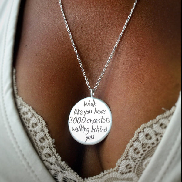 Large "I am my Ancestors" necklace