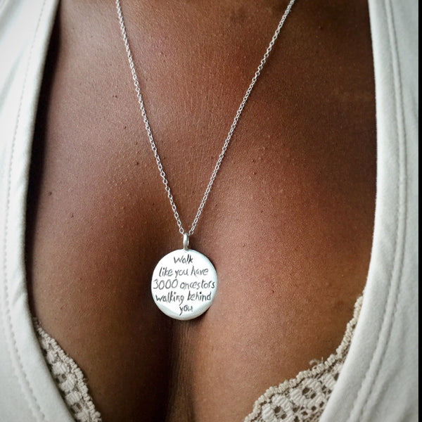 Small "I am my Ancestors" necklace