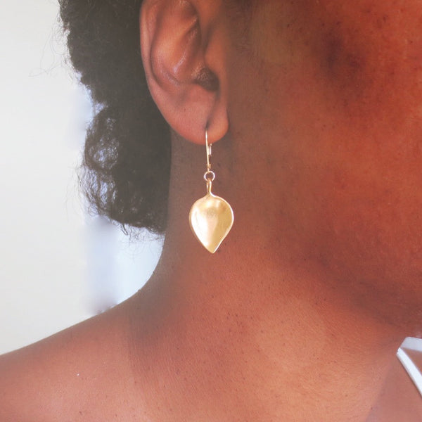Vermeil Large Lotus Petal earrings