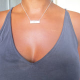 Trunk Show - Silver Namaste Tablet Necklace