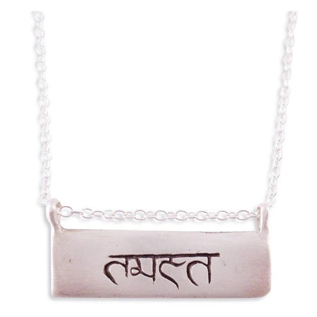 Love Silver Sanskrit Necklace